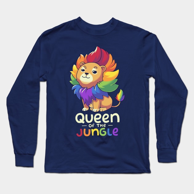 Queen of the Jungle // LGBT Pride Long Sleeve T-Shirt by Geekydog